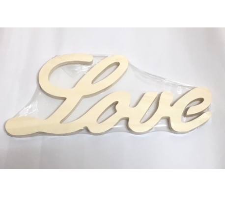 מילות השראה מעץ - גדול LOVE