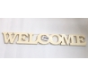 מילות השראה מעץ - גדול WELCOME
