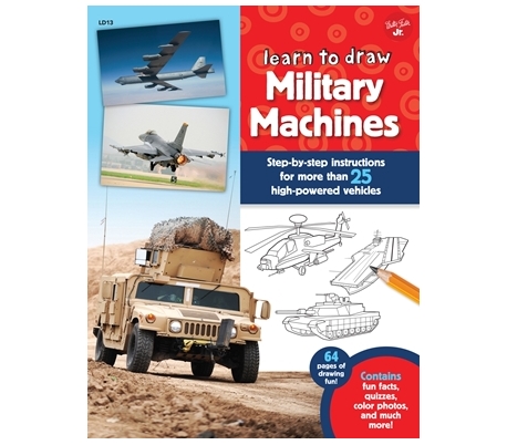 ספר לימוד ציור - רכבים צבאיים