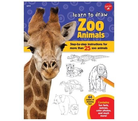ספר לימוד ציור - גן חיות