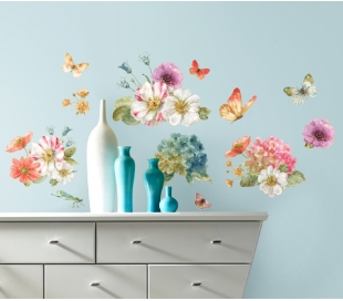 מדבקת קיר גינת פרחים בעיצוב ליזה אודית