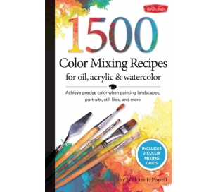ספר הדרכה לעירבוב 1500 גווני צבע שונים לצבעי שמן, אקרליק ומים 
