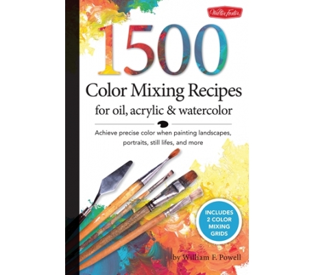 ספר הדרכה לעירבוב 1500 גווני צבע שונים לצבעי שמן, אקרליק ומים 