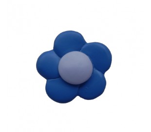 ידיות מעוצבות פרח כחול 4 סמ