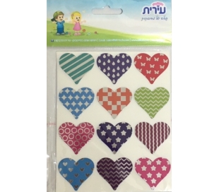 מדבקות ילדים לבבות  גדולים