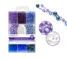 ערכה להכנת תכשיטים מחרוזי זכוכית  - כחול שמיים