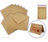 סט של 6 כרטיסי ברכה ומעטפות חלקות - טבעי קרפט