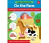 ספר לציור חיות החווה עם דפי אימון ומדבקות