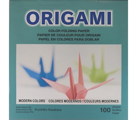 נייר אוריגמי 17.5*17.5 חלק צבעוני 100 דף