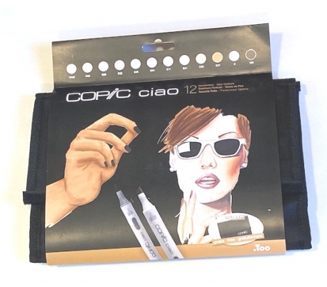COPIC CIAO קופיק מרקר  פורטרט 12 גוונים עם תיק איחסון