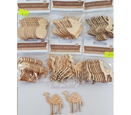 12 מארזים של 10 חיתוכי עץ במבצע 2.5 ש ליח