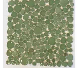 אבני פאבל ירוקים מקרמיקה בגדלים שונים