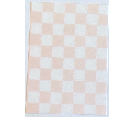 נייר עיצוב 5 דפים בעיטור משבצות ורוד עתיק לבן