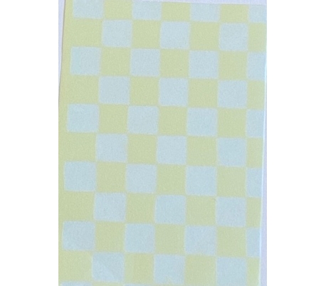 נייר עיצוב 5 דפים בעיטור משבצות צהוב בהיר ולבן