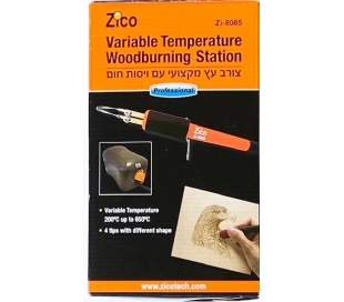 צורב עץ מקצועי עם ויסות חום ZICO