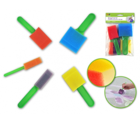 5 ספוגים ליצירה צבעוניים על מקל