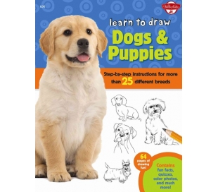 ספר לימוד ציור - כלבים וגורים