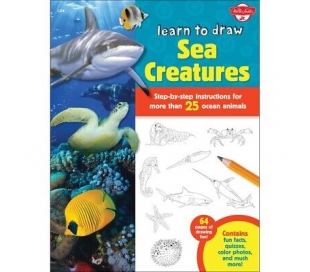 ספר לימוד ציור - יצורים בים