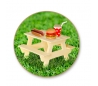 ריהוט מיניאטורי - שולחן פיקניק מעץ