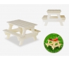 ריהוט מיניאטורי - שולחן פיקניק מעץ