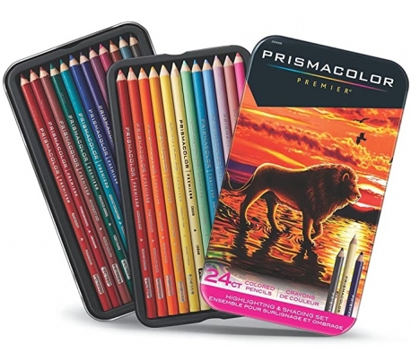 עפרונות ציור פריזמה קולור סט  24 הצללה / הדגשה PRISMACOLOR