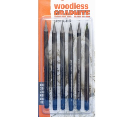סט עפרונות גרפיט נטול עץ 6 עוביים