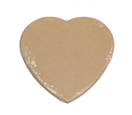 שלט עץ MDF בנוני בצורת לב