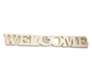 מילות השראה מעץ - גדול WELCOME