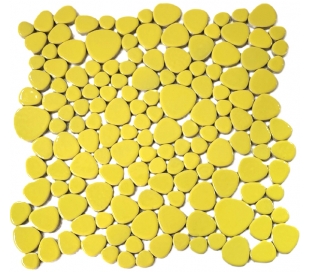   אבני פאבל מקרמיקה בגדלים שונים - צהוב