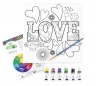 צביעה מנדלה על קנבס LOVE
