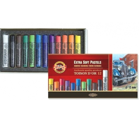 12 גירי פסטל רך מאוד קוהינור EXTRA SOFT