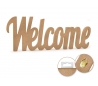 1 + 1 מתנה - שלט עץ MDF WELCOME 
