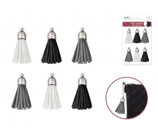 מארז 6 ציציות דמוי עור ליצירה - קלסיק 