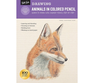 ציור חיות בעפרונות צבעוניים שלב שלב