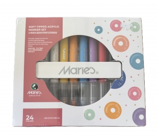 ערכה 24 טושי מכחול אקריליק MARIE'S