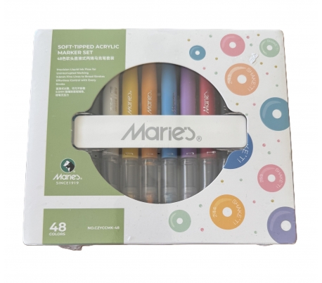 ערכה 48 טוש מכחול אקריליק MARIE'S
