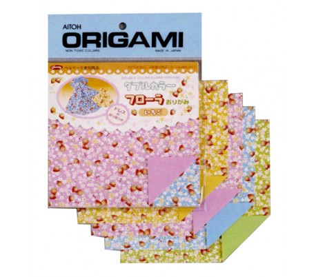 נייר אוריגמי דו-צדדי בעיטור תותים