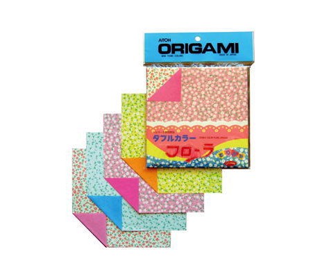 נייר אוריגמי דו-צדדי פסטל פרחוני