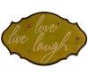 שבלונה 30*30 משפטי השראה - לחיות, לצחוק ולאהוב
