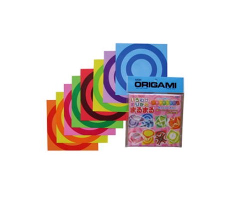 נייר אוריגמי צבעוני עם הדפסי עיגולים