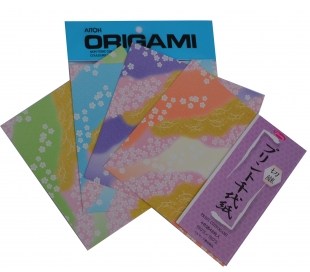 נייר אוריגמי הדפס צ'יוגמי פרחוני