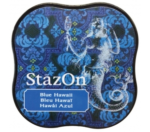 כרית דיו פרמננטי בצבע כחול הוואי STAZON MIDI