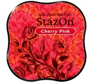 כרית דיו פרמננטי בצבע ורוד שרי STAZON MIDI