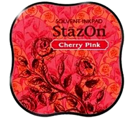 כרית דיו פרמננטי בצבע ורוד שרי STAZON MIDI