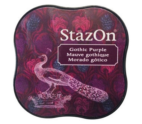 כרית דיו פרמננטי בצבע סגול כהה STAZON MIDI