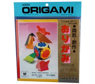 נייר אוריגמי דו צדדי גדול  17.5X17.5 סמ