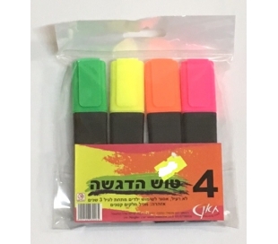 סט של 4 טושי הדגשה