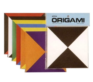 אוריגמי - משולשים בשני צבעים